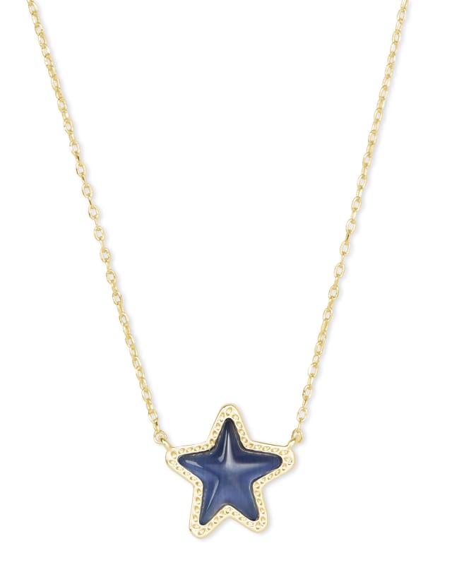 Jae Star Gold Necklace in Navy Cat's Eye image number 0.0