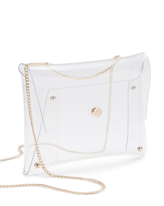 Clear Crossbody Bag in Gold