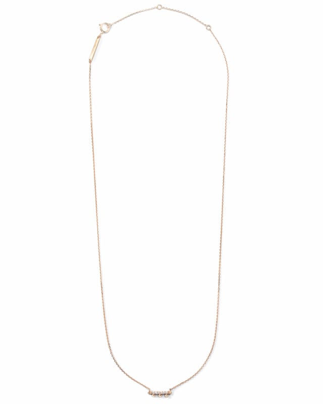 Katy Pendant Necklace in White Diamond and 14k Rose Gold image number 1.0