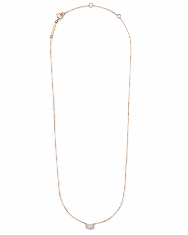 Marisa Pendant Necklace in White Diamond and 14k Rose Gold image number 1.0