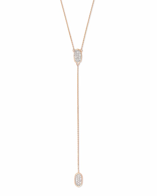 JEWELRY & TIMEPIECES Color Blossom lariat necklace, pink gold