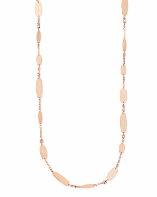 Claret Rose Gold Long Necklace in Blush Mix Kendra Scott