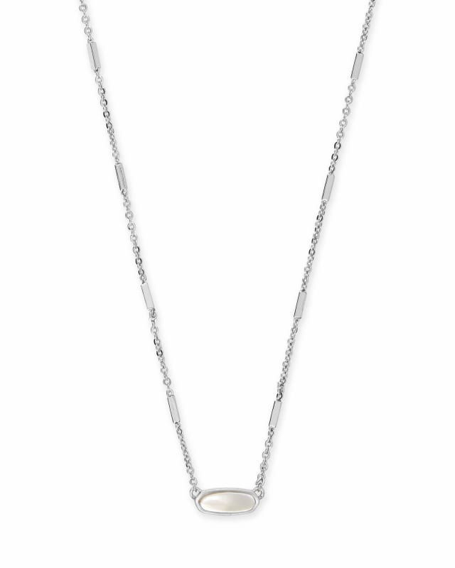 Miya Pendant Necklace in Bright Silver image number 0.0