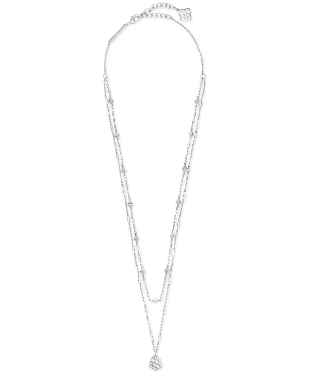 Clove Multi Strand Necklace in Bright Silver image number 1.0