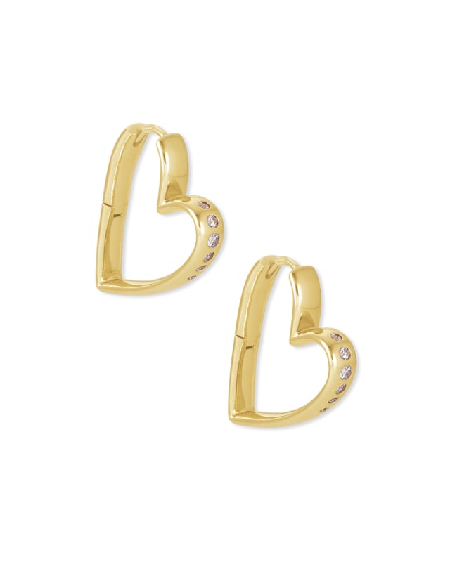 Ansley Small Heart Hoop Earrings image number 0.0