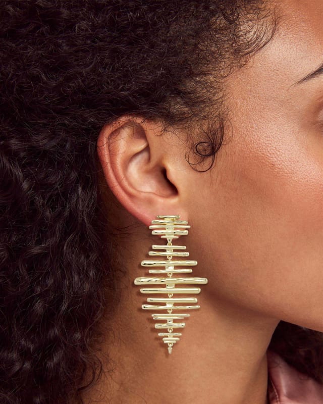 Madelyn Statement Earrings in Gold image number 2