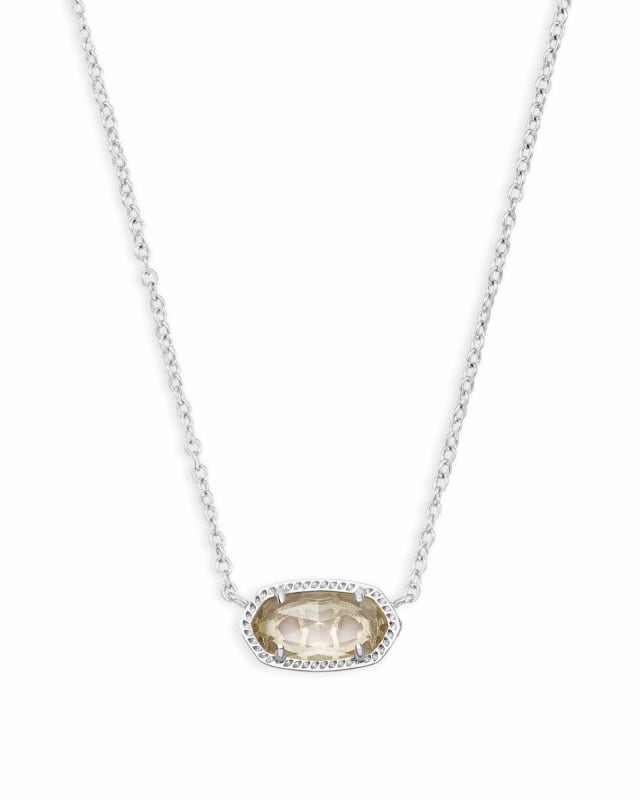Elisa Silver Pendant Necklace in Clear Crystal image number 0.0