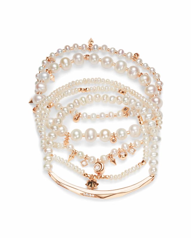 Supak Beaded Bracelet Set in Rose Gold image number 1.0