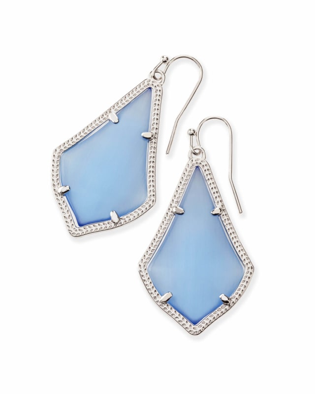 Alex Silver Drop Earrings in Periwinkle Cat's Eye image number 0.0