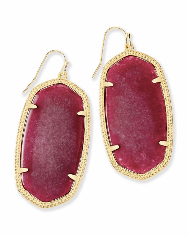 Danielle Earrings in Maroon Jade image number 0.0