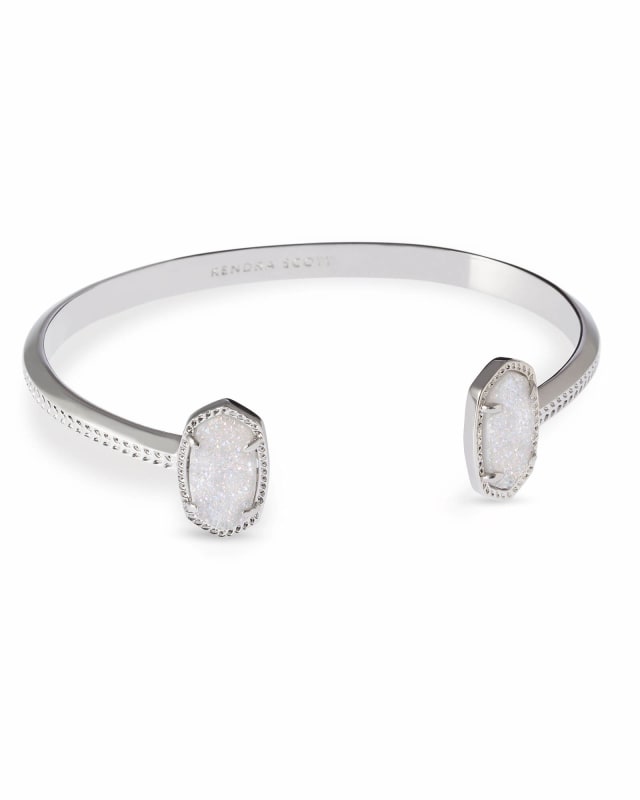 Mallory Silver Cuff Bracelet in Platinum Drusy | Kendra Scott