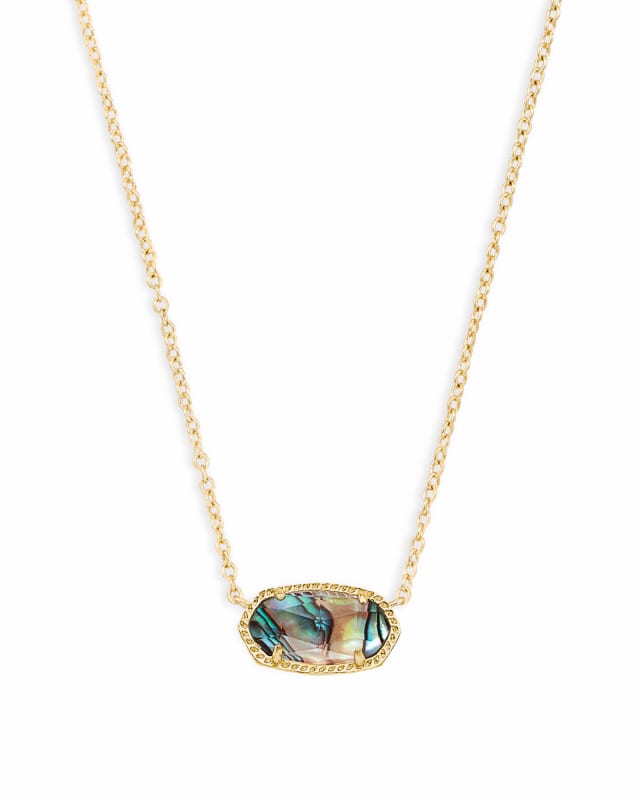 Elisa Gold Pendant Necklace in Abalone Shell image number 0.0