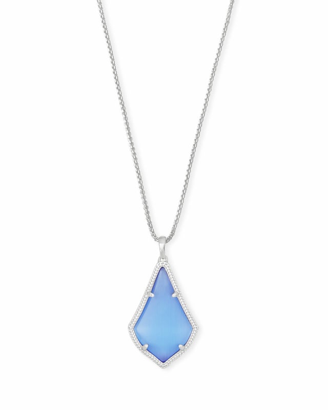 Alex Silver Pendant Necklace in Periwinkle Cat's Eye image number 0.0