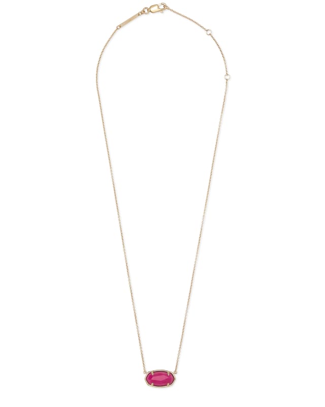 Elisa 18k Gold Vermeil Pendant Necklace in Pink Quartzite image number 2.0