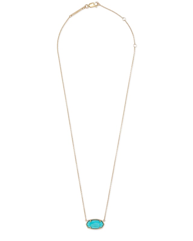 Elisa 18k Gold Vermeil Pendant Necklace in Turquoise image number 3.0