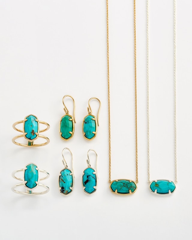 Lee 18k Gold Vermeil Drop Earrings in Genuine Turquoise | Kendra Scott