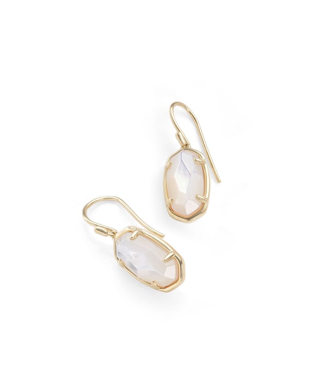 Lee 18k Gold Vermeil Drop Earrings in Ivory Mother-of-Pearl image number 1.0