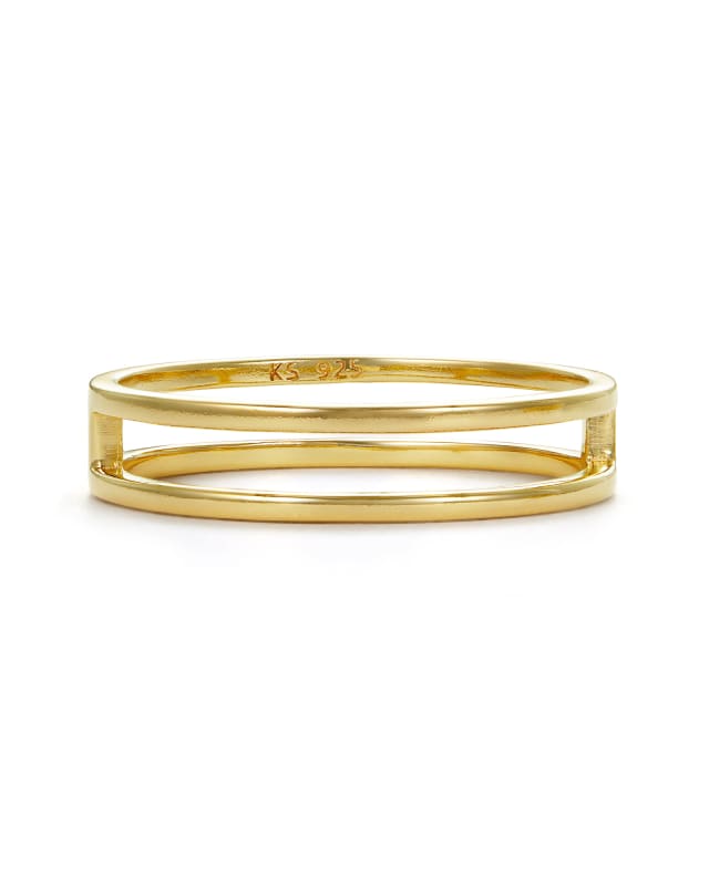 Bennett Double Ring in 18k Gold Vermeil image number 0.0