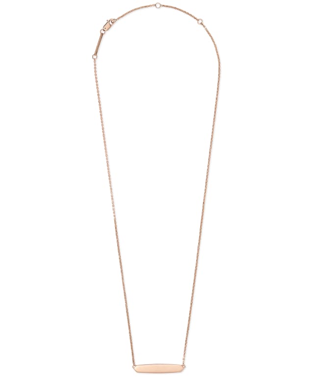 Mattie Bar Pendant Necklace in 18k Rose Gold Vermeil image number 3.0