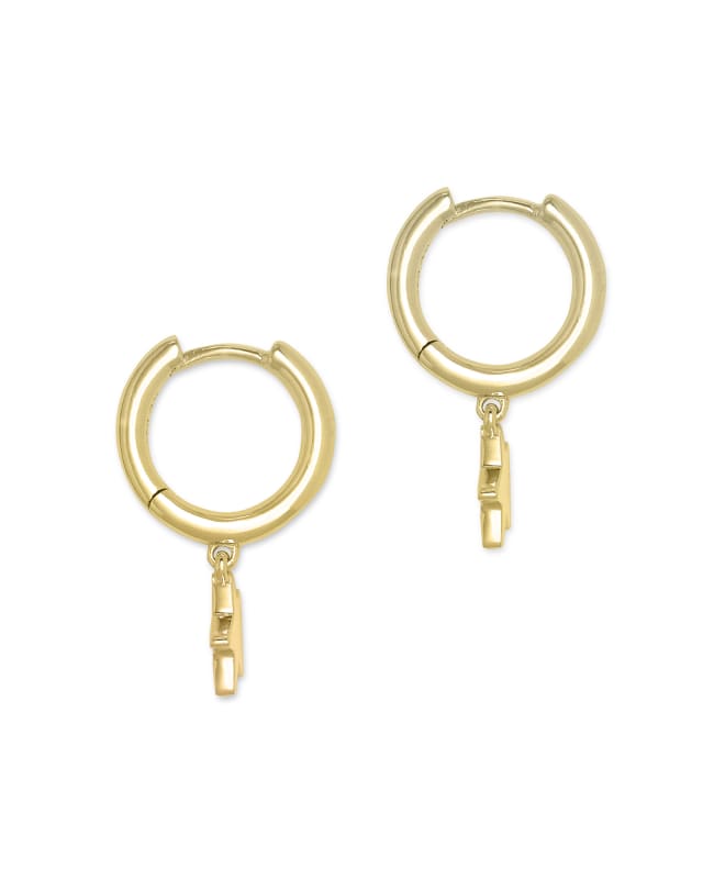 Jae Star Huggie Earrings in 18k Gold Vermeil image number 1.0