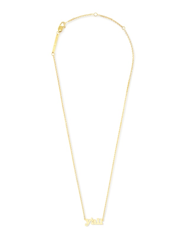 Y'all Pendant Necklace in 18k Gold Vermeil image number 2.0