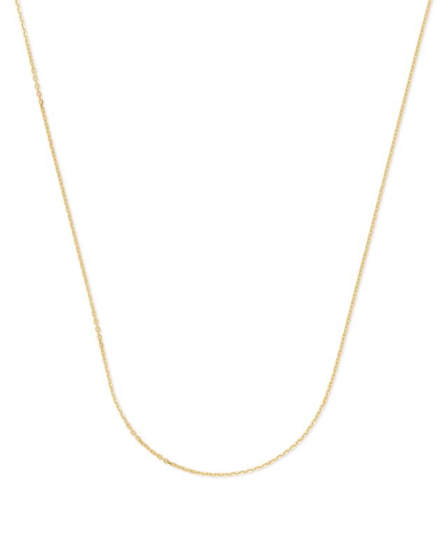 Single Satellite Chain Necklace in 18k Yellow Gold Vermeil