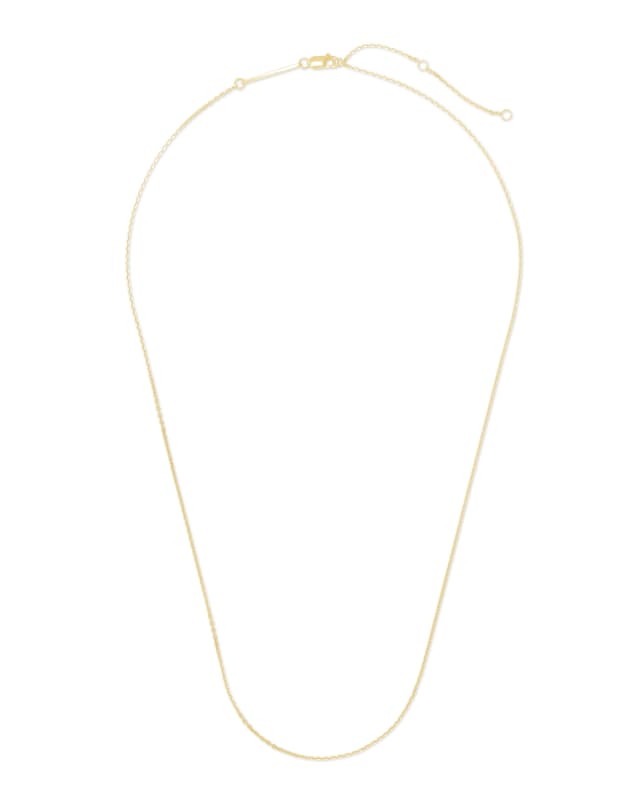 18 Inch Thin Chain Necklace in 18k Gold Vermeil