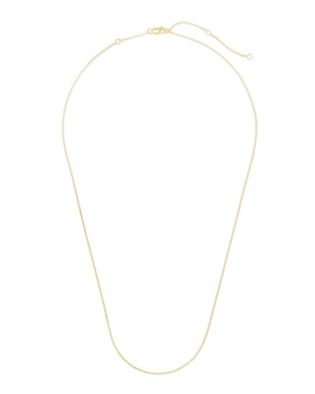 18 Inch Thin Chain Necklace in 18k Gold Vermeil image number 1.0