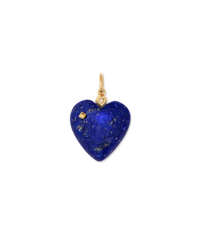 Angie Lapis Carved Heart Charm in 18k Gold Vermeil image number 0.0