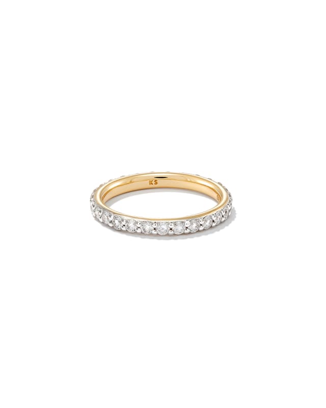 Marilyn 14k Yellow Gold Full Eternity Band Ring in White Diamond, 1ct image number 0.0