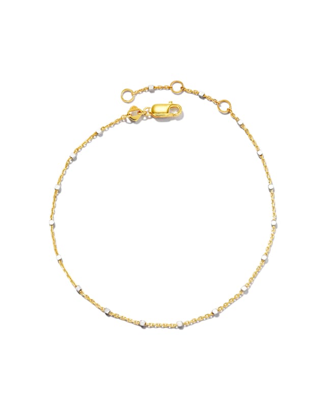 Single Satellite Chain Bracelet in Sterling Silver & 18k Yellow Gold Vermeil image number 0.0