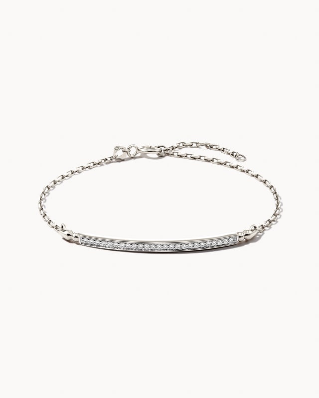 Ott 14k White Gold Delicate Bracelet in White Diamond image number 1.0