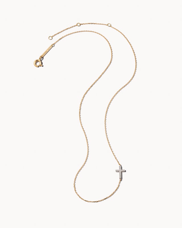 Cross Strand Necklace in 14k Yellow Gold image number 4.0