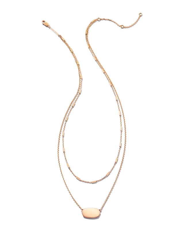 Elisa Multi Strand Necklace in 18k Rose Gold Vermeil image number 2.0