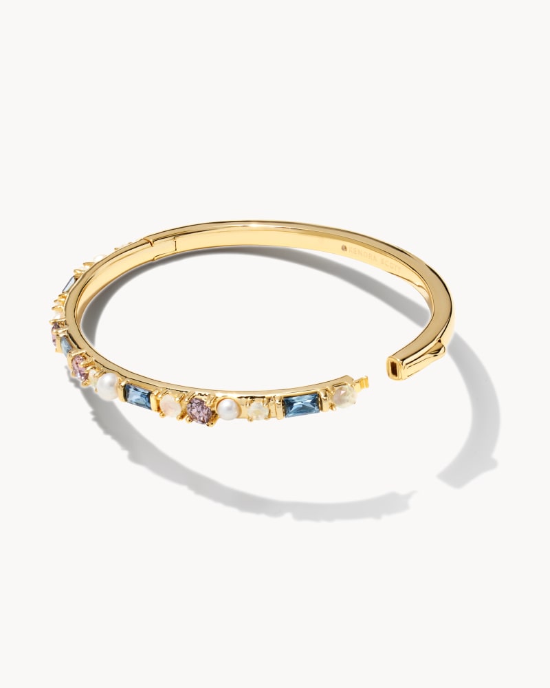 Madelyn Gold Bangle Bracelet in Neutral Mix image number 2