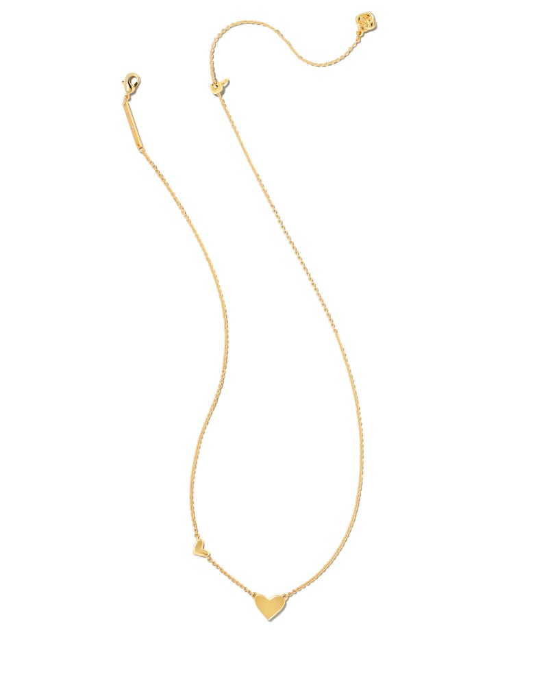 Double Heart Pendant Necklace in Gold image number 1