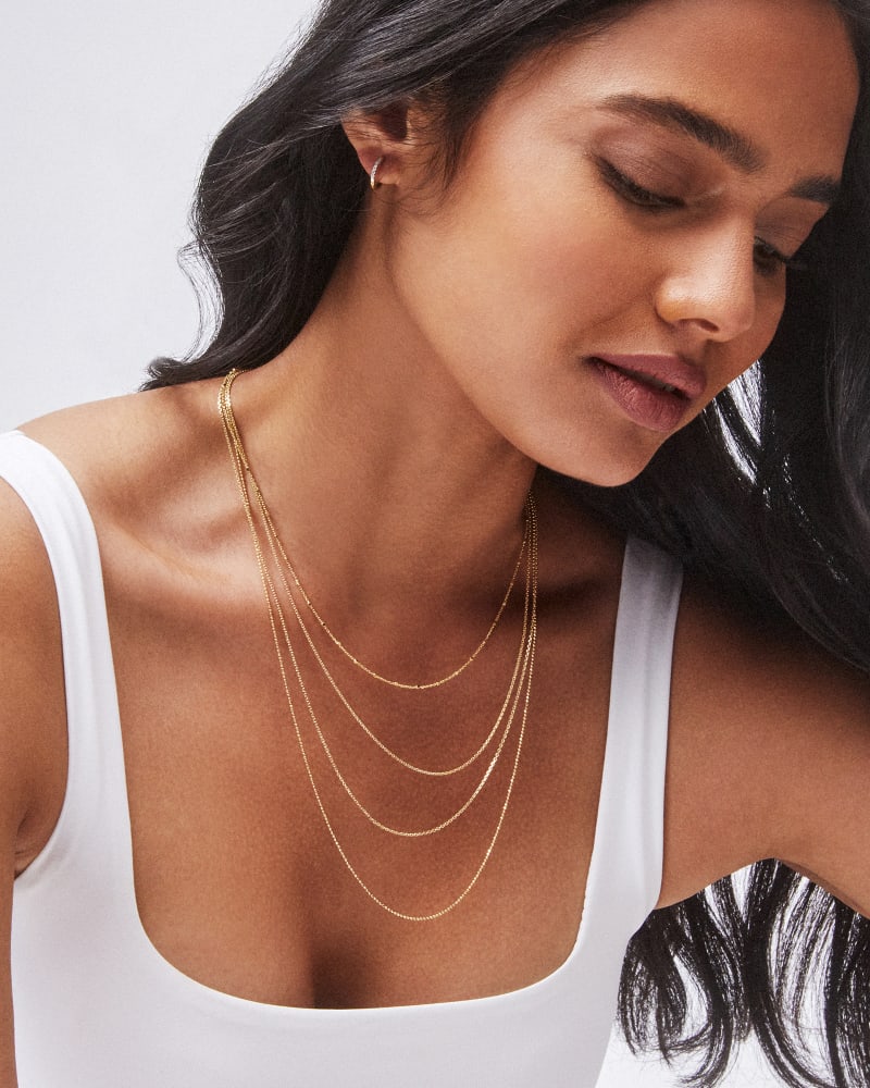 Thin Chain Necklace in 18k Gold Vermeil 