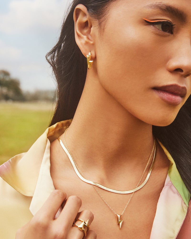 Bolt Pendant Necklace in Gold image number 1