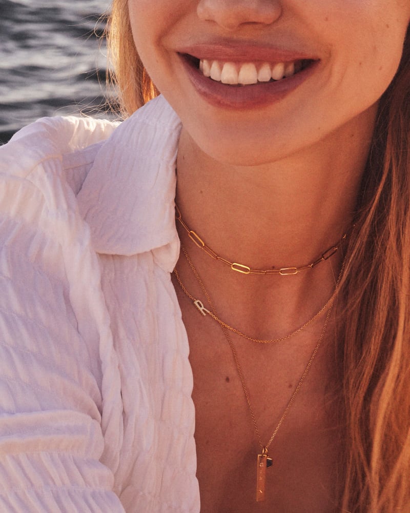Large Paperclip Chain Necklace in 18k Yellow Gold Vermeil Kendra Scott