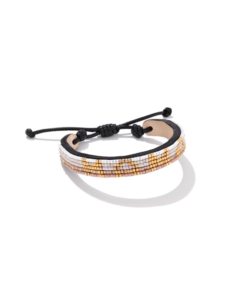 Mama Beaded Friendship Bracelet in White Ombre Mix image number 0