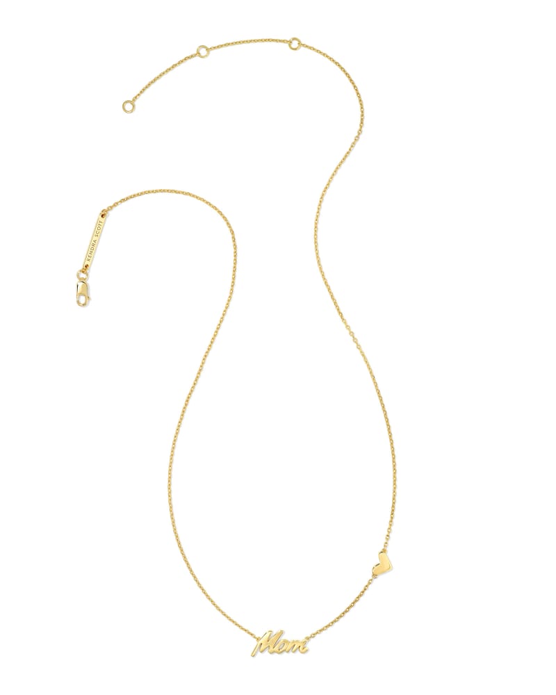 Mom Pendant Necklace in 18k Gold Vermeil image number 0