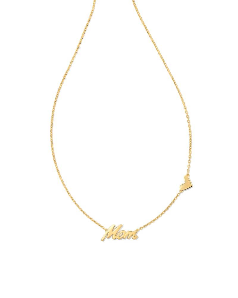 Mom Pendant Necklace in 18k Gold Vermeil image number 2