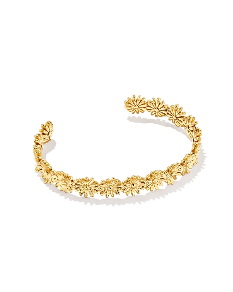 Daisy Cuff Bracelet in 18k Gold Vermeil image number 0
