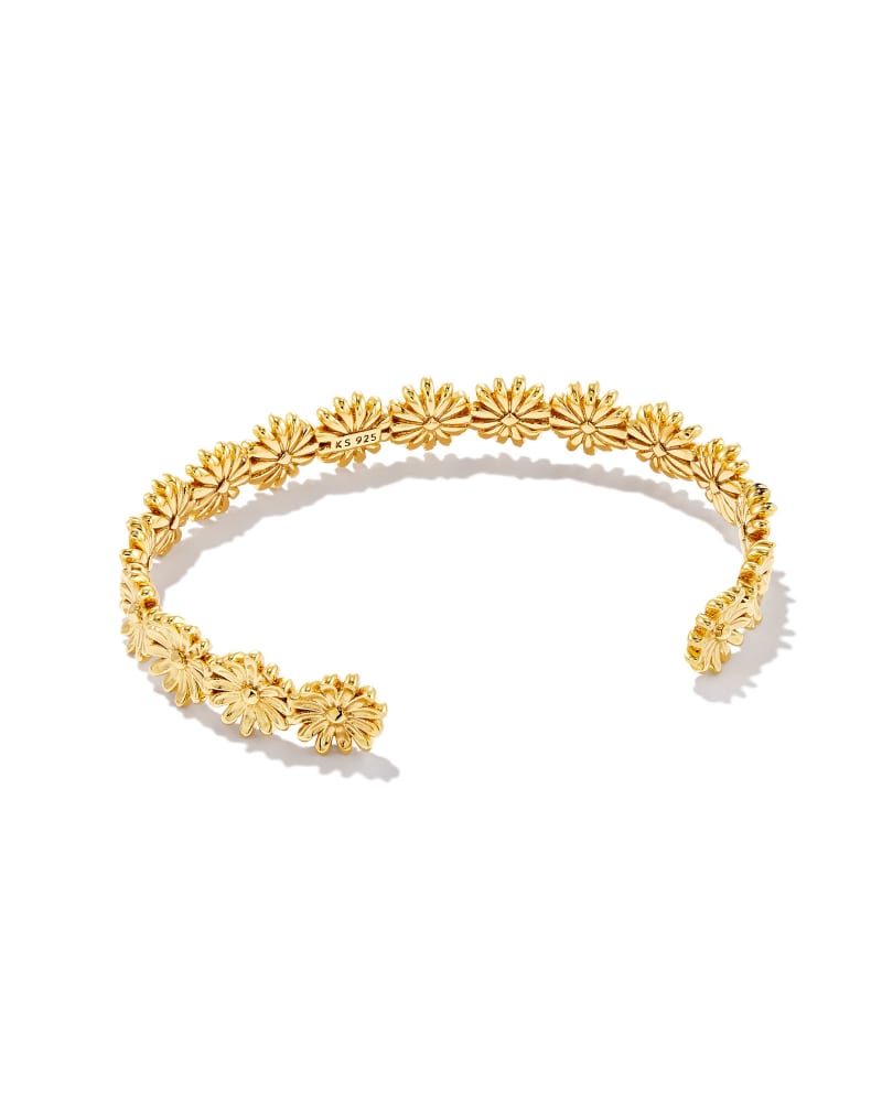Daisy Cuff Bracelet in 18k Gold Vermeil image number 2