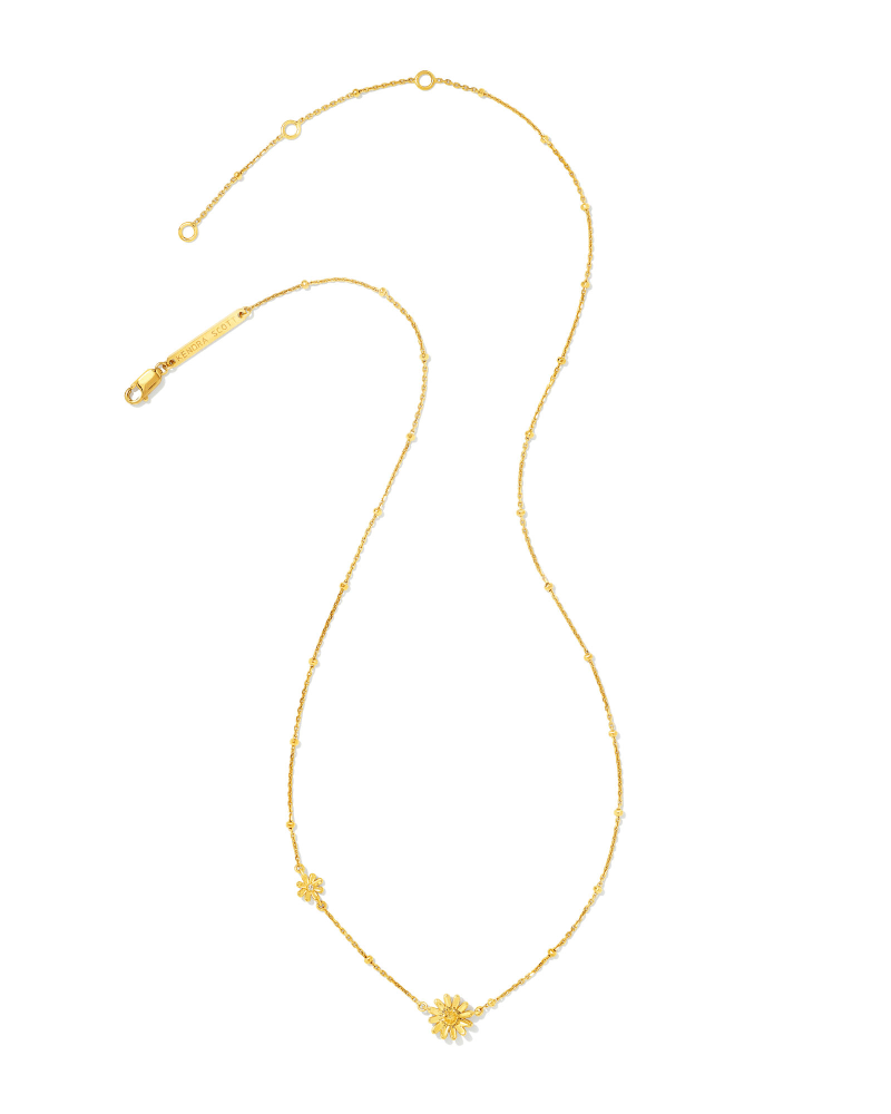 Daisy 18k Gold Vermeil Pendant Necklace in White Diamond image number 0