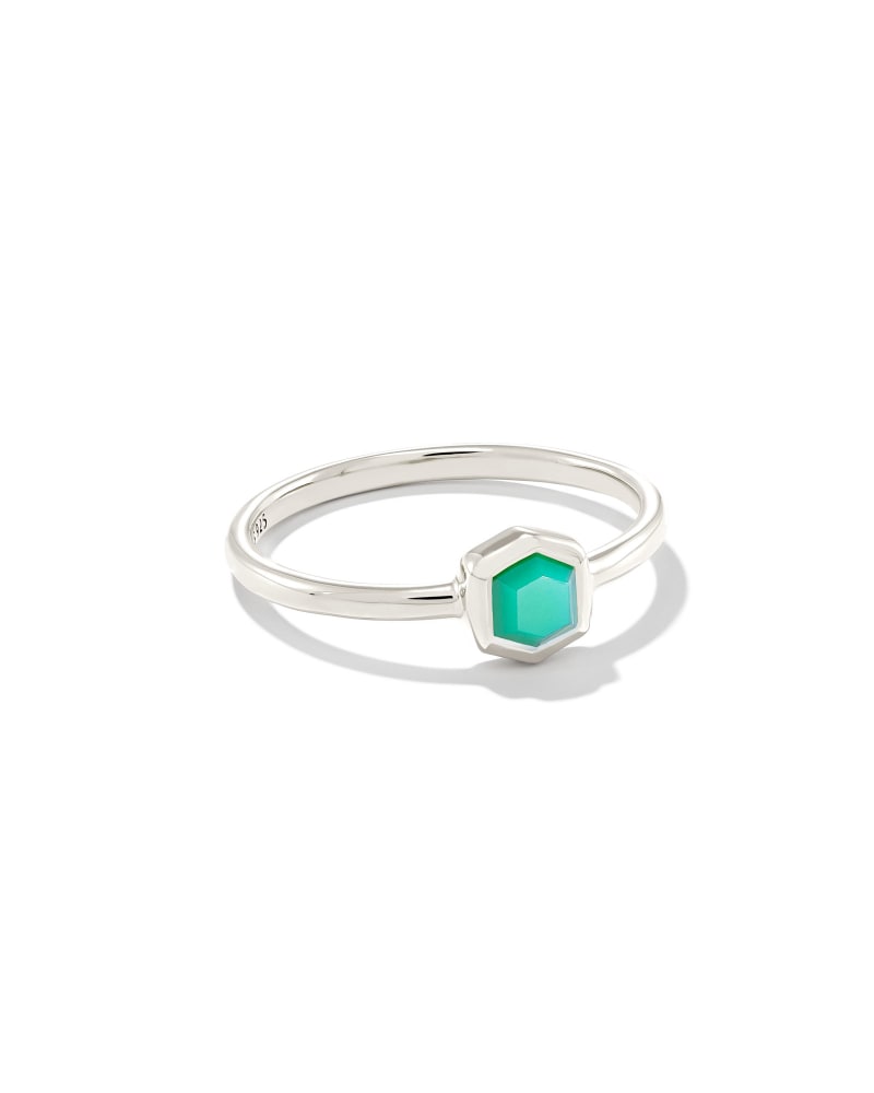 Davie Sterling Silver Band Ring in Chrysoprase image number 0
