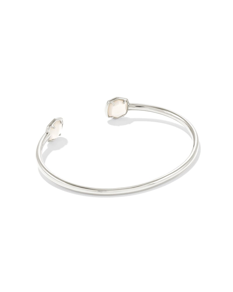 Davis Sterling Silver Small Cuff Bracelet in Ivory Mother-Of-Pearl image number 2
