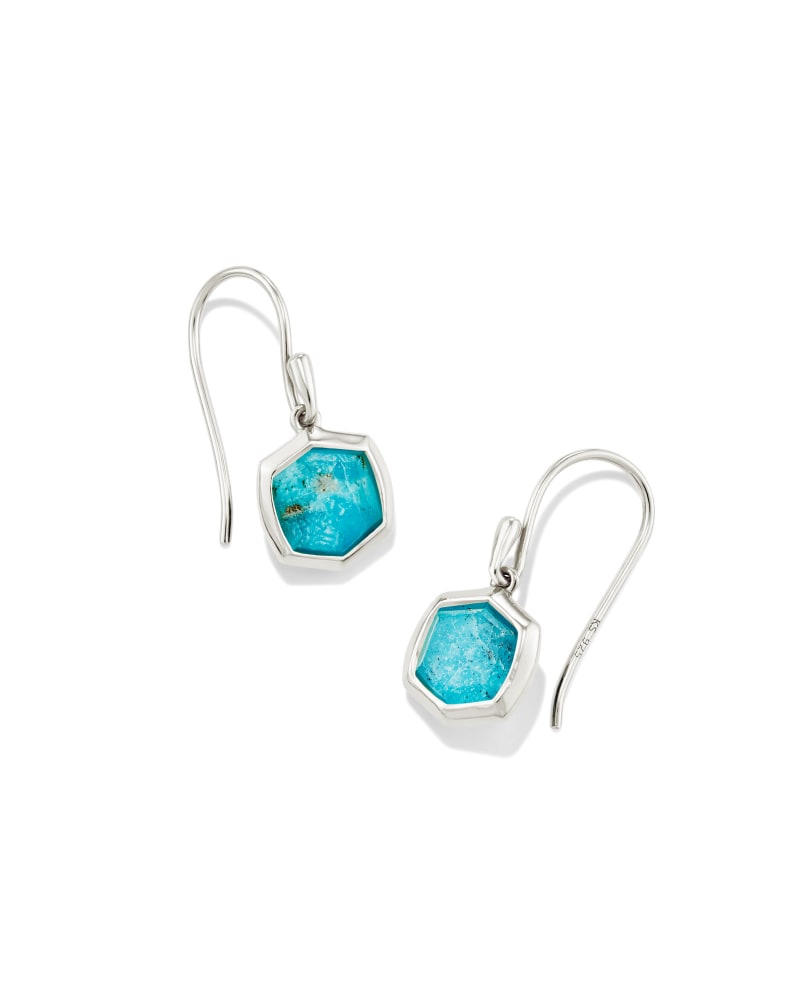 Davis Sterling Silver Small Drop Earrings in Turquoise image number 0
