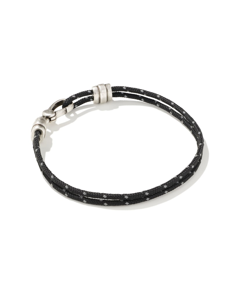 Kendra Scott - Kenneth Oxidized Sterling Silver Corded Bracelet in Black