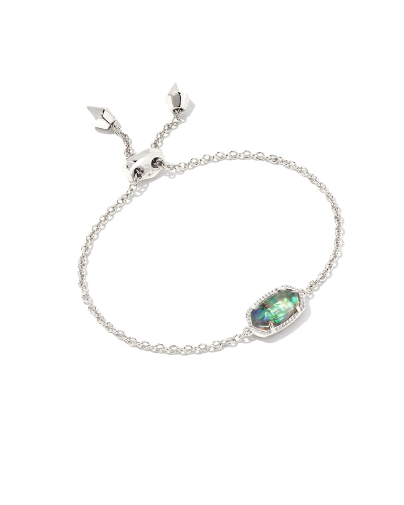 Elaina Silver Adjustable Chain Bracelet in Lilac Abalone image number 0
